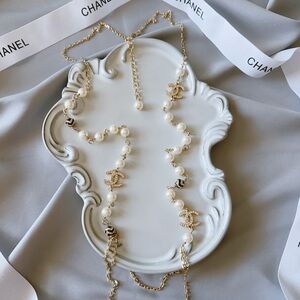 Authentic Chanel re-purposed long necklace